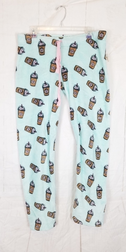 Night fox Coffee fleece pajama bottoms